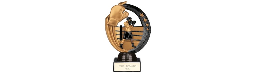 RENEGADE II BOXING LEGEND RESIN TROPHY - 5 SIZES - 14.5CM - 22.5CM